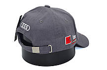 Кепка Sport Line з автомобильним логотипом Audi 55-58 см сіра (S 0919-1049), фото 4