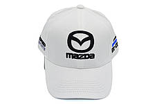 Бавовняна кепка Fang з автомобильним логотипом Mazda 56-59 см біла (F 0519-1091), фото 2