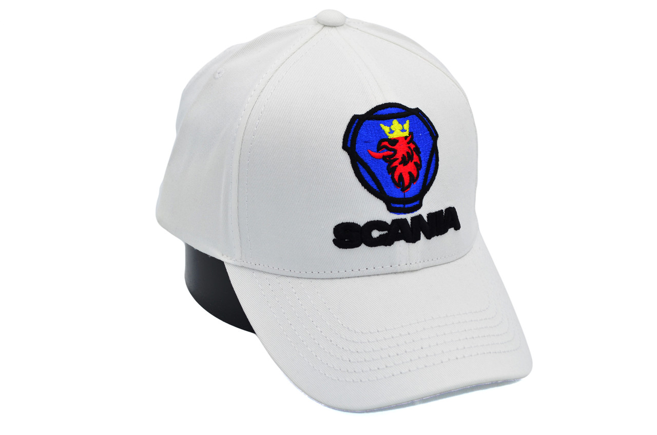 Бавовняна кепка Fang з автомобильним логотипом Scania 56-59 см біла (F 0519-1092)