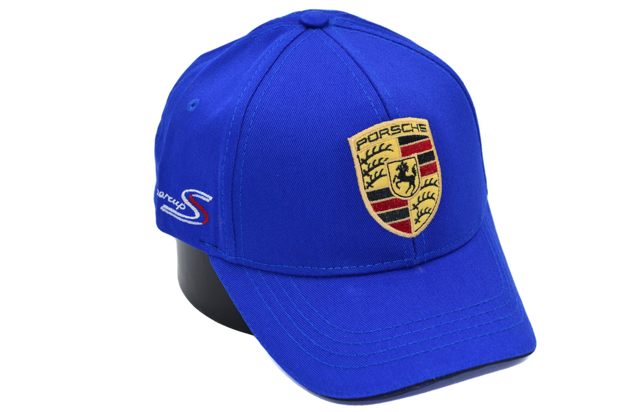 Бавовняна кепка Hook з автомобильним логотипом Porsche 55-58 см яскраво-синя (H 0419-1084)