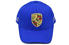 Бавовняна кепка Hook з автомобильним логотипом Porsche 55-58 см яскраво-синя (H 0419-1084), фото 2