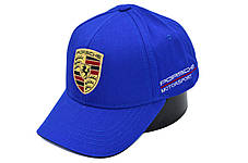 Бавовняна кепка Hook з автомобильним логотипом Porsche 55-58 см яскраво-синя (H 0419-1084), фото 3