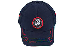 Бавовняна кепка Hook з логотипом Diesel 55-58 см темно-синя (H 0419-1085), фото 2