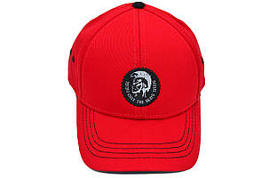 Бавовняна кепка Hook з логотипом Diesel 55-58 см червона (H 0419-1086), фото 2