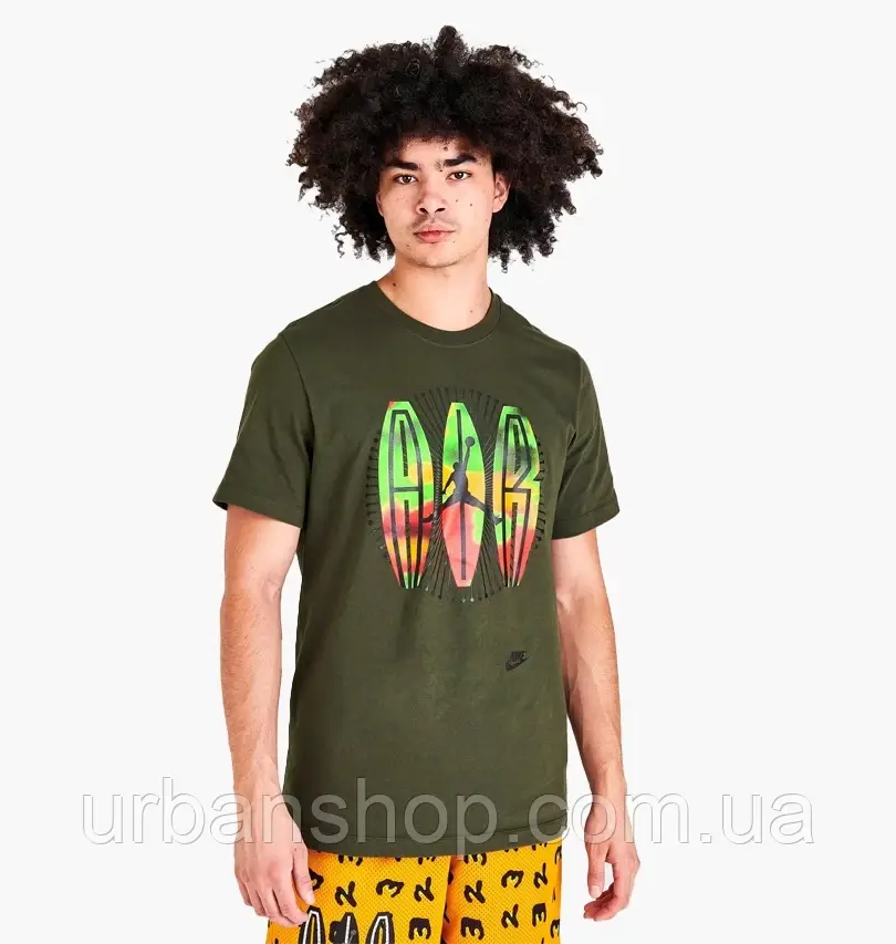 Urbanshop com ua Футболка чоловіча Air Jordan Flight Mvp Air Graphic T-Shirt Green Dr1411-325 РОЗМІРИ