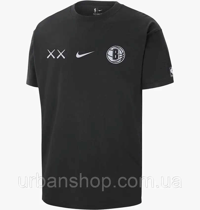 Urbanshop com ua Футболка чоловіча Nike T-Shirt Nba Courtside Max90 Brooklyn Nets City Edition 2023/24 Black