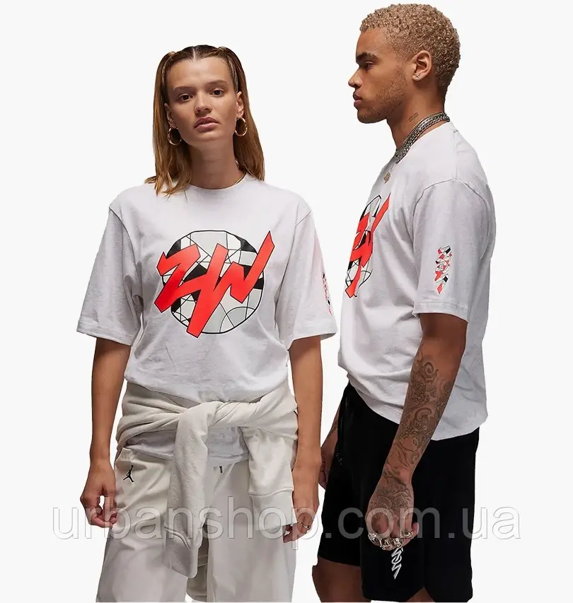 Urbanshop com ua Футболка унісекс Air Jordan Zion T-Shirt White FD2394-051 РОЗМІРИ ЗАПИТУЙТЕ
