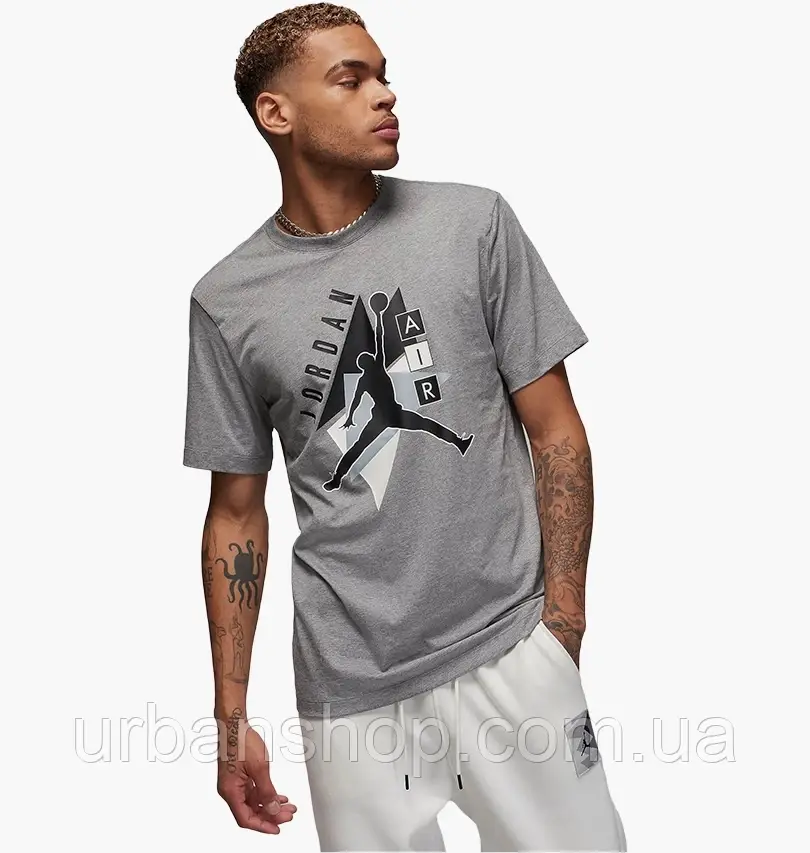 Urbanshop com ua Футболка чоловіча Air Jordan T-Shirt Brand Grey FD7031-091 РОЗМІРИ ЗАПИТУЙТЕ