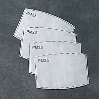 Змінний п’ятишаровий фільтр з активованим вугіллям PM2.5 для масок — розмір 12.5×8 см