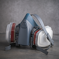 Респіратор (напівмаска) 3M 7502 з фільтрами, тримачем і предфільтрами — повний комплект, розмір M