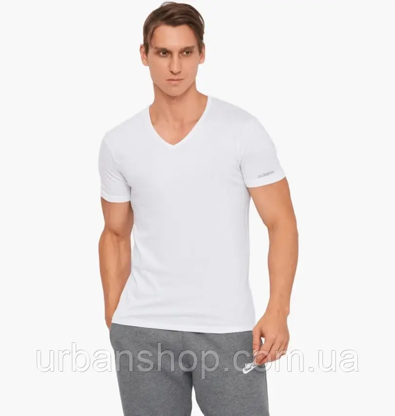 Urbanshop com ua Футболка чоловіча Kappa Mezza Manica Scollo V White K1315-BIANCO РОЗМІРИ ЗАПИТУЙТЕ