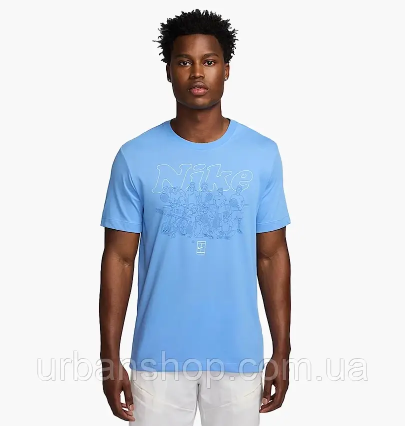 Urbanshop com ua Футболка чоловіча Nike Court Training Tee Light Blue FV8432-412 РОЗМІРИ ЗАПИТУЙТЕ