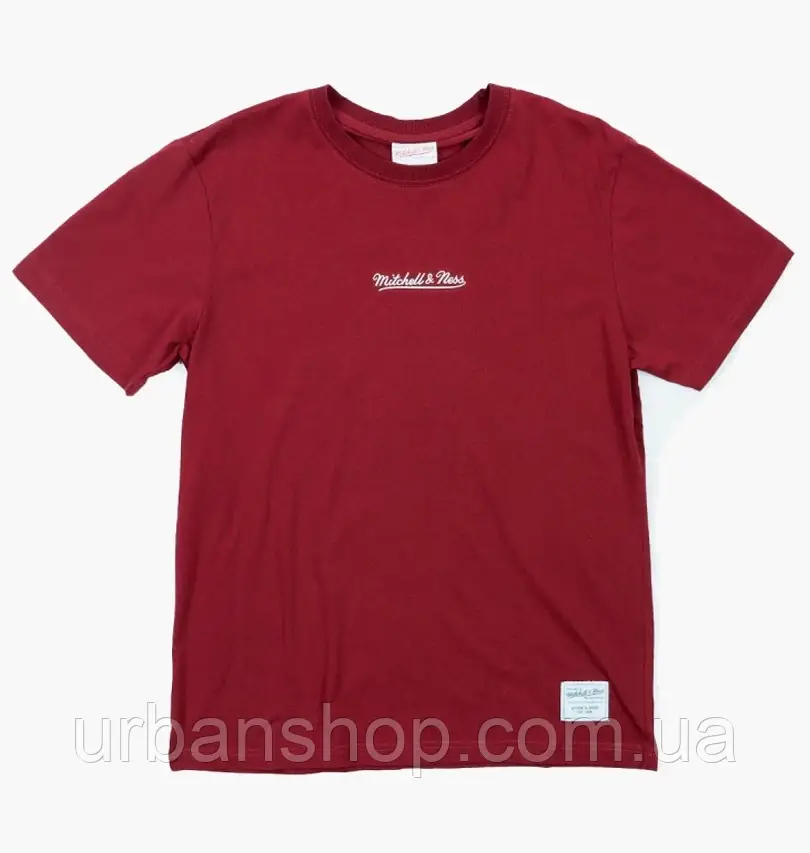 Urbanshop com ua Футболка чоловіча Mitchell & Ness Essentials Heavy Weight Tee Bordo Tcrw3483-Mnnyypppcabe