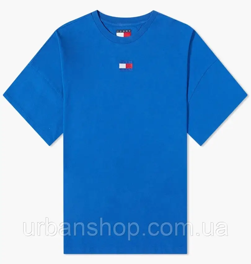 Urbanshop com ua Футболка чоловіча Tommy Jeans Split Hem Flag Tee Blue DM0DM15170C65 РОЗМІРИ ЗАПИТУЙТЕ