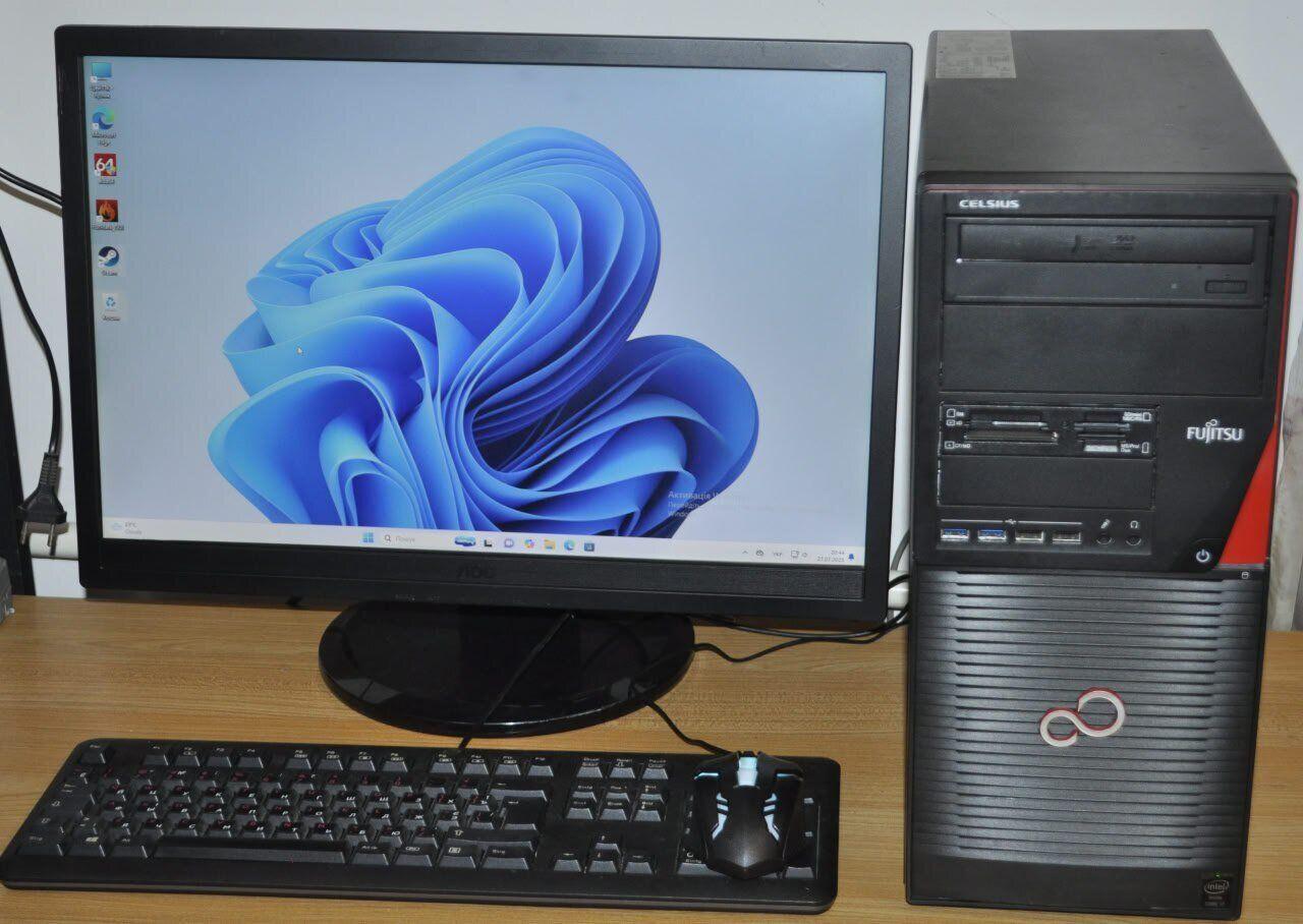 Б/в ПК+Монітор Fujitsu Celsius W530 MT| i5-4590| 16GB RAM| 120GB SSD+500GB HDD| GTX 550 Ti 4GB+Б-клас AOC 22" 1680x1050