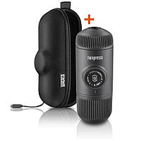 Портативна еспресо-кавоварка Wacaco Nanopresso сіра з чохлом