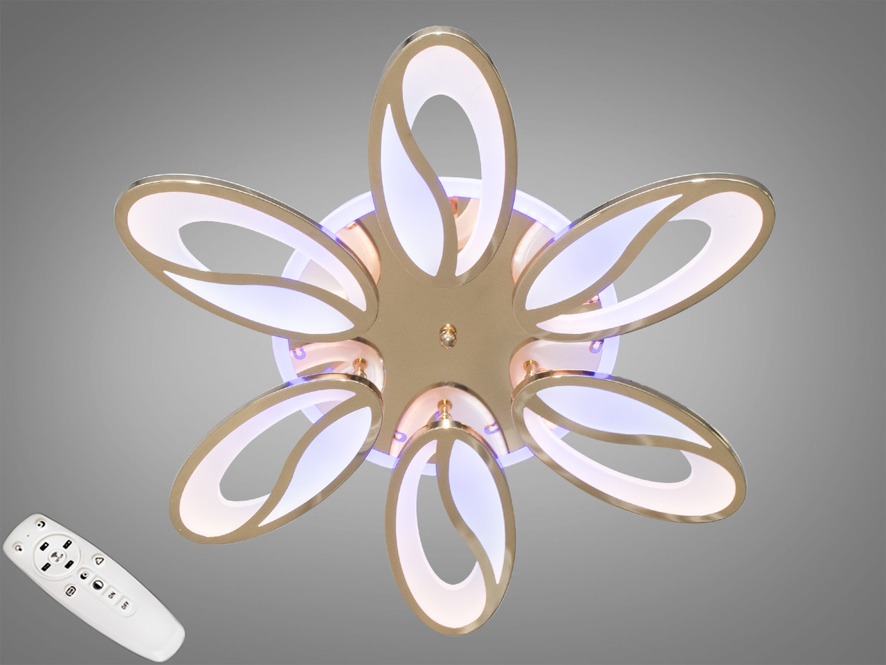 LED люстра на стелю з димером і кольоровим підсвічуванням,105W, фото 1