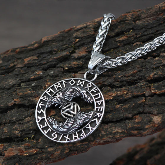 Кулон Два Ворона з трикселем