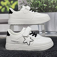 Кросівки-кеди дитячі для дівчинки Tom.M білі з чорним 5909