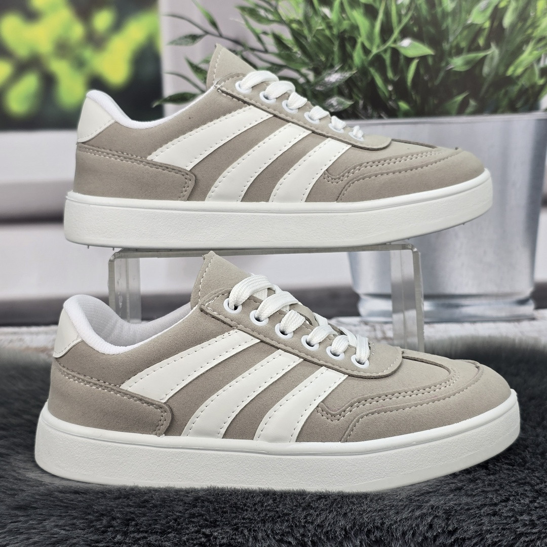 Кросівки жіночі Bromen сірі демісезонні на шнурках 8047