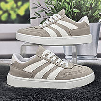 Кросівки жіночі Bromen сірі демісезонні на шнурках 8047, фото 2