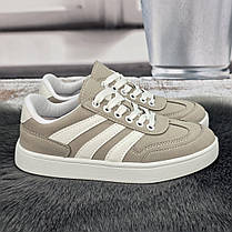 Кросівки жіночі Bromen сірі демісезонні на шнурках 8047, фото 4