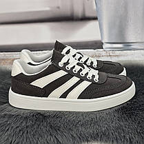 Кросівки жіночі Bromen темно-сірі демісезонні на шнурках 8047, фото 4