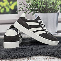 Кросівки жіночі Bromen темно-сірі демісезонні на шнурках 8047, фото 5