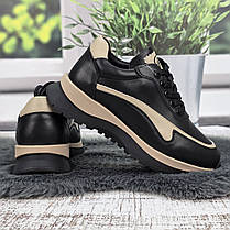 Кросівки жіночі Hengji чорні шкіряні демісезонні 4455, фото 5