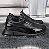 Кросівки жіночі Yimeli чорні шкіряні демісезонні 8044, фото 6