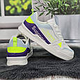 Кросівки жіночі FDEK білі з фіолетовим еко-шкіра 8046, фото 5