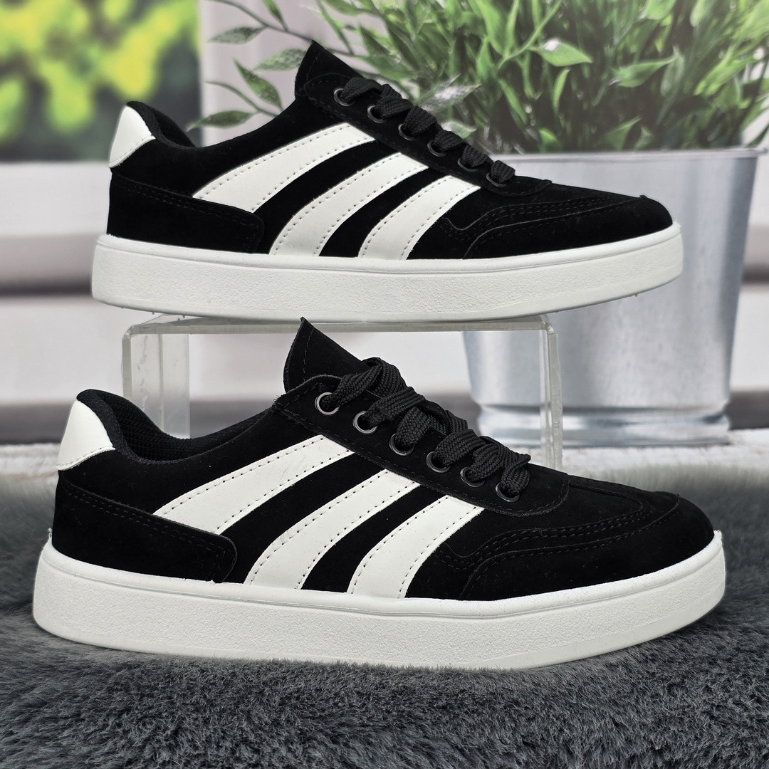 Кросівки жіночі Bromen чорні демісезонні на шнурках 8047, фото 1