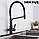 Змішувач для кухні чорного кольору з гнучким гусаком із під'єднанням до фільтра води MIXXUS PREMIUM BAROLO 021, фото 3