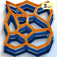 Форма Садовой дорожки 3шт 600х600х50 Камешки, производитель Верес-2007, 600x600x50 усилена