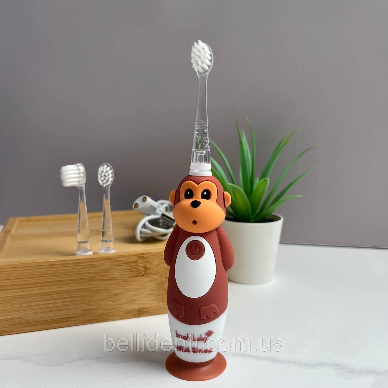 Звукова зубна щітка Brush Baby WildOnes Sonic (від 0 до 10 років) Мавпа