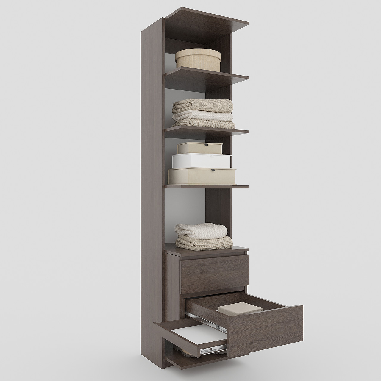 Гардеробний модуль з потайною скринькою 2100х400х500 мм Венге Магія, фото 1