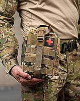 Аптечка армійська швидкого доступу мультикам Підсумок аптечка тактична на рпс Підсумок під аптечку ВСУ