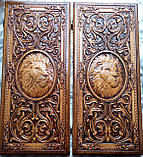 Нарди дерев'яні різьблені Лев 55 см ручної роботи, фото 2