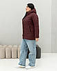 Осінні жіночі куртки  великих розмірів  48-70 бордовий, фото 2