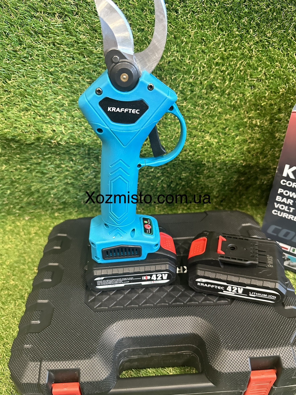 Секатор професійний Krafftec Німечіна (42V, 4AH) акумуляторний, секатор електричний, секатор портативний, фото 1