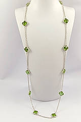 Срібне кольє з султанітом "Конюшина" Арт.КСЛТ/с-слт