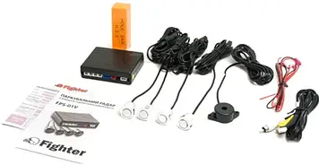 Паркувальний радар парктронік паркувальна система з відеовходом Fighter FPS-01V на 4 датчики БІЛИЙ