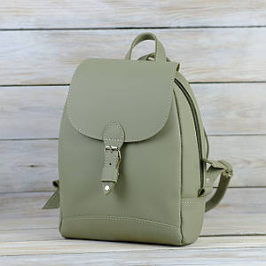 Жіночий рюкзак Женева з натуральної шкіри колір Фісташка