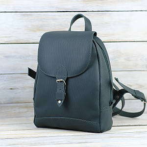 Жіночий рюкзак Женева з натуральної шкіри колір Зелений