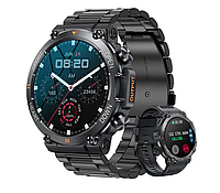 Чоловічий розумний смарт годинник тактичний водонепроникний і ударостійкий.