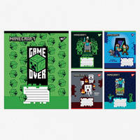 Зошит шкільний Yes 12 аркушів коса лінія Minecraft Walls (25)