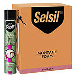 Піна поліуретанова монтажна професійна однокомпонентна  Selsil SELFOAM 750 мл/750 г ручна, фото 8