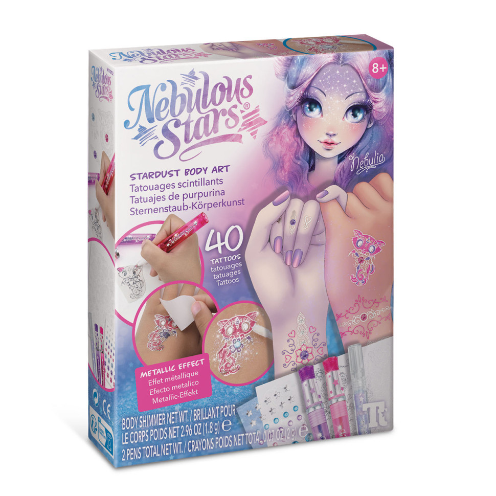 Набір для творчості Боді-арт: Зіркове сяйво Nebulous Stars 11012, 40 татуювань, фото 1