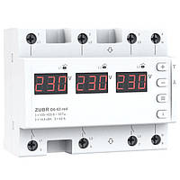 ZUBR D6-63 red реле напруги трифазне реле контролю та захисту від перенапруги ЗУБР, відсікач, бар'єр