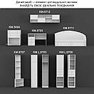 Кутова шафа зі штангою та полицями. 80х80 см., фото 4